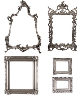 izole edilmiş antika lüks resim çerçevesi