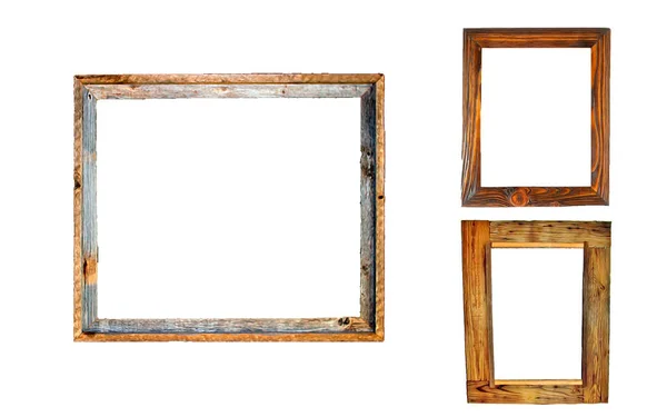 Isolated Old Antique Picture Frame — Stock Photo, Image