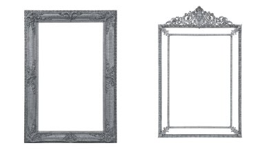 Antika izole edilmiş altın resim çerçevesi