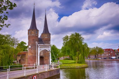 Avrupa seyahat fikirler. Tek kalan Town Gates Flamanca şehir Delft. Kapılar inşa Ca.1400.Was bağlı bir kasaba Duvar ile.... Yatay görüntü