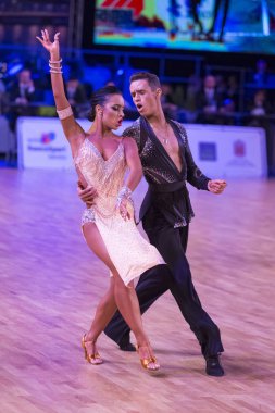 Dans çift Gençlik Latin Amerika programı Wdsf Baltık Grand Prix-2108 Şampiyonası üzerinde gerçekleştirir.