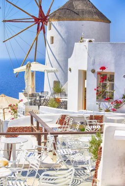 Seyahat Noktaları. Santorini Adası'nda Pitoresk Oia Köyü