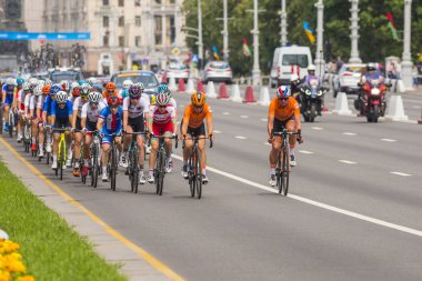 Minsk,Beyaz Rusya-22 Haziran,2019. Bayanlar Peloton Yol Yarışı