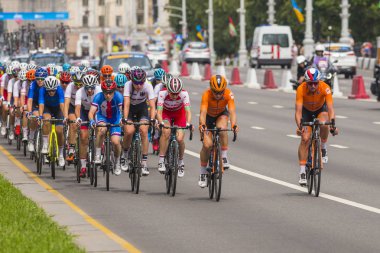 Minsk,Beyaz Rusya-22 Haziran,2019. Bayanlar Peloton Yol Yarışı