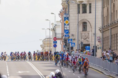 Minsk,Beyaz Rusya-22 Haziran,2019. Bayanlar Peloton Yol Yarışı