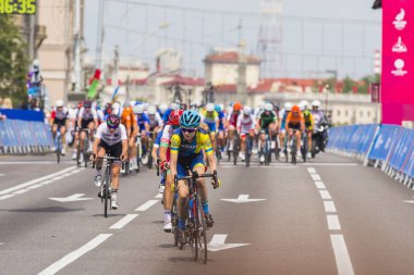 Minsk,Beyaz Rusya-22 Haziran,2019. Bayanlar Peloton Yol Yarışı