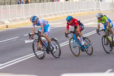 Minsk,Beyaz Rusya-22 Haziran,2019. Kadınlar Peloton Yol Yarışı Sırasında