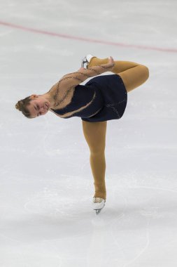 Belaruslu Darya Kapskaya Genç Bayanlar Serbest Patinaj Programı 'nı sahneledi 