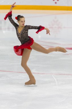 Ukraynalı Artistik Patinajcı Kseniia Klymenko Genç Bayanlar Serbest Patinaj Programında.