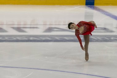 Kore 'den artistik patinajcı Hanul Kim Bayanlar Serbest Patinaj Programı' nı sahneledi