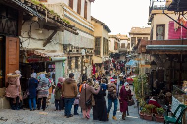 Al Nawfara sokağı, Antik Şam Şehri (Suriye Arap Cumhuriyeti) 13 / 02 / 2020