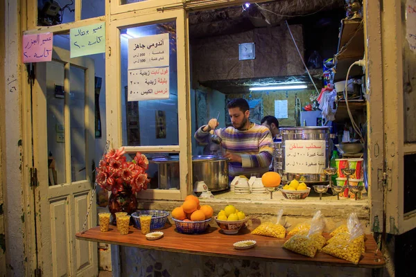 Comida Rua Tradicional Dentro Hamidiyahs Souq Localizado Dentro Antiga Cidade — Fotografia de Stock