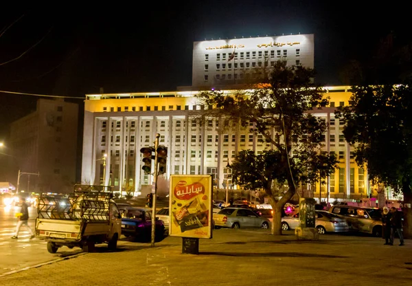 Gebäude Der Syrischen Zentralbank Auf Dem Sabaa Bahrat Platz Damaskus — Stockfoto