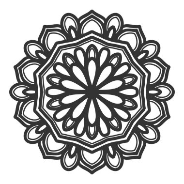 Mandala illüstrasyon vektör çiçek
