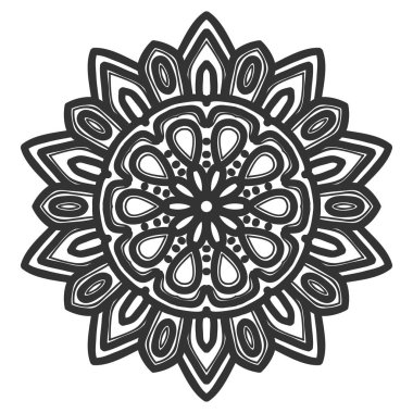 Mandala illüstrasyon vektör çiçek