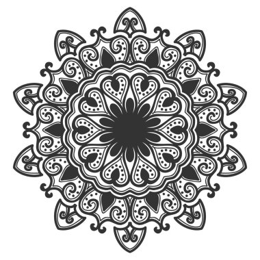 Mandala illüstrasyon vektör çiçek