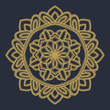 Mandala illüstrasyon vektör çiçek