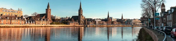 Panoramic picture of the river ness in Inverness Scotland