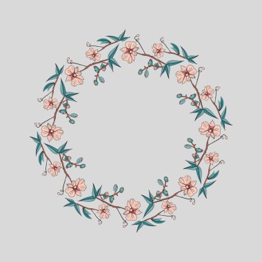 çelenk pembe orkide