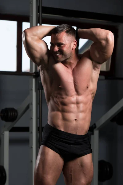 Portrait Young Physically Fit Man Showing His Well Trained Body — Stock Photo, Image