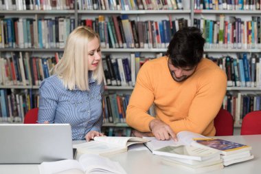 Öğrencilerin sınav hazırlama ve okul kütüphanesi Laptop ve Gözat Internet üzerinde araştırma kütüphanede yapım dersleri öğrenme
