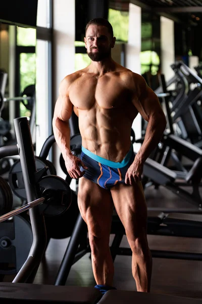 Portrait Young Physically Fit Man Showing His Well Trained Body — Stock Photo, Image