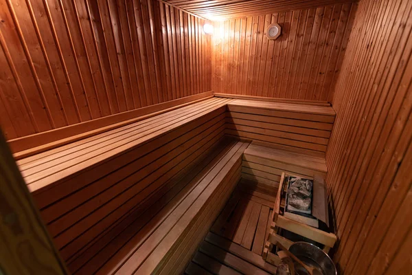 Sauna Interior No Personas — Foto de Stock
