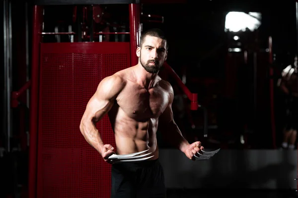 Wolverine With Claws Standing in Gym — Stock Photo, Image