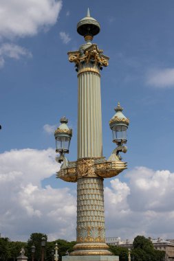 Paris'te Place de la Concorde içinde Lamppost