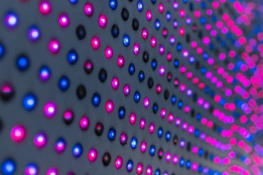 Led ışıklar. Aydınlatma için çok renkli ampuller. Renkli ışık dokusu. Renk Led arka ışık dizisi. Bir sürü küçük ampul.