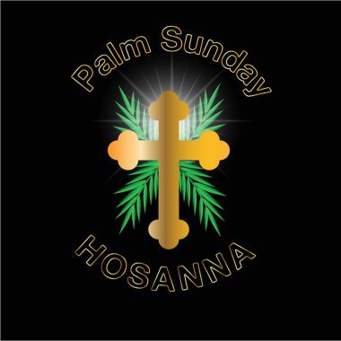 Palm Pazar vektör arka plan altın baskı