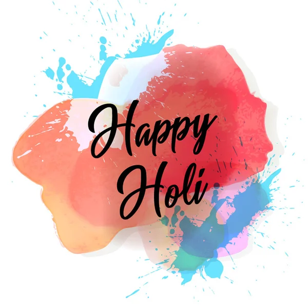 Print  Happy Holi paint stroke background greetings — Stock Vector