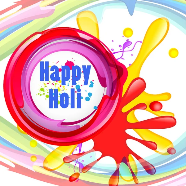 Print Colourful Holi Greetings vector — Stock Vector