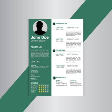 Yazdırma yaratıcı özgeçmiş şablonu tasarım