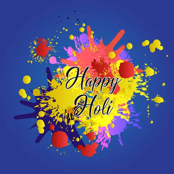 Print Colourful Holi Festival Background colour splatter — Stock Vector