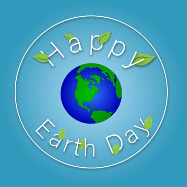 Gölge efekti ile dünya gün arka plan yazdırma