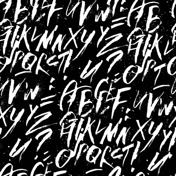 Футуристичний Каліграфії Алфавіту Фон Чорно Білих Тонах — стоковий вектор