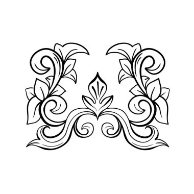 İtalyan güzelleşmek barok tarzı siyah dekoratif öğe