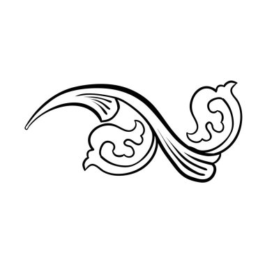 İtalyan güzelleşmek barok tarzı siyah dekoratif öğe