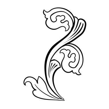 İtalyan güzelleşmek barok tarzı siyah dekoratif öğe