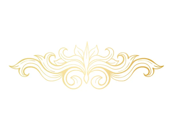 意大利繁荣巴洛克风格的金色装饰元素 — 图库矢量图片
