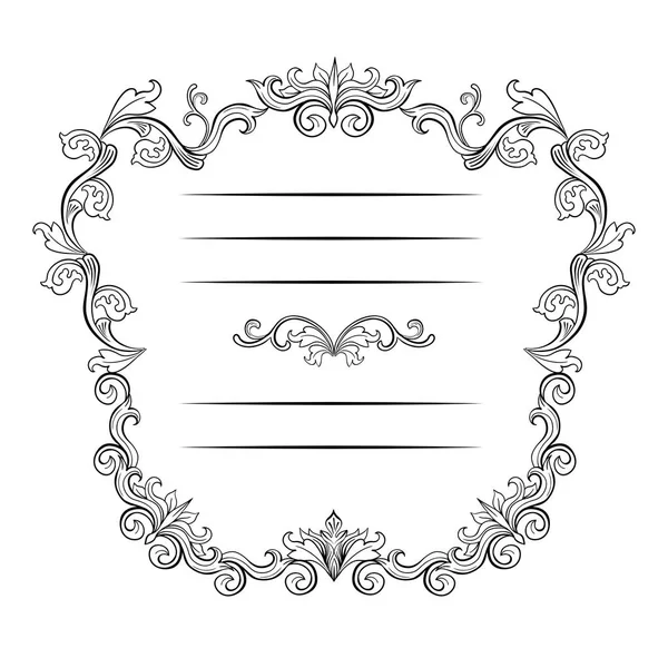 Bordure Florale Cadre Avec Place Pour Texte Espace Copie Ornement — Image vectorielle