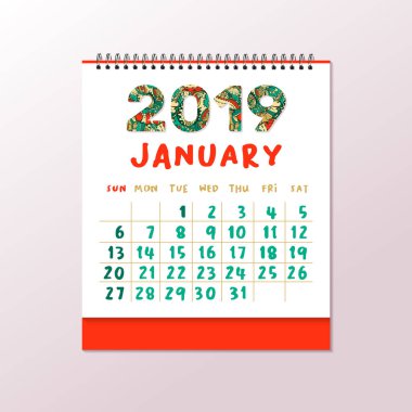 2017 Ocak Masa Takvimi 