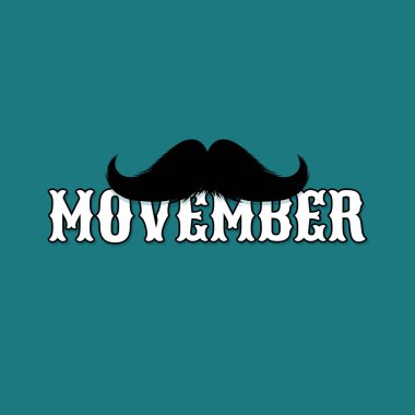 Bıyıklar Movember Blog yazı şablonu blogcular ve sosyal medya için. Siyah bıyıklı siluet. Elle çizilmiş sözcüğü Movember ile Retro yazı. Cinco de Mayo, bıyık karnaval tasarım.