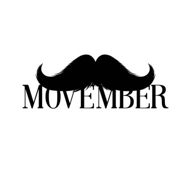 Bıyıkları Clipart. Word ile Movember siyah izole siluet ve elle çizilmiş yazı. Cinco de Mayo kağıt kesme tasarım. Bıyık berber dükkanı veya bıyık Carnival için