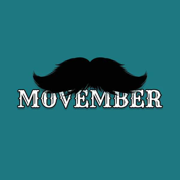 블로거와 미디어에 끔찍한 Movember 블로그 게시물 템플릿 실루엣입니다 Movember로 그려진된 — 스톡 벡터