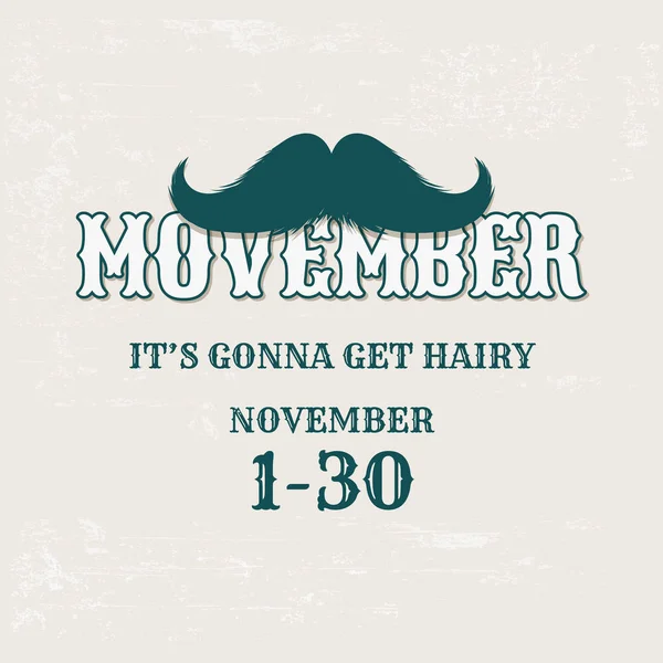 Kníry Movember Blog Post Šablona Pro Bloggery Sociální Média Černý — Stockový vektor