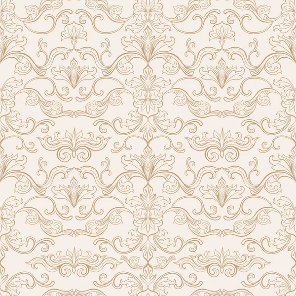 Vintage Flourishes Seamless Pattern Estilo Italiano Para Papel Pintado Diseño — Archivo Imágenes Vectoriales