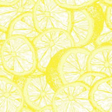Limonlar el çizilmiş Dikişsiz vektör desen