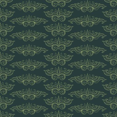 Damask vector Vintage Dikişsiz desen